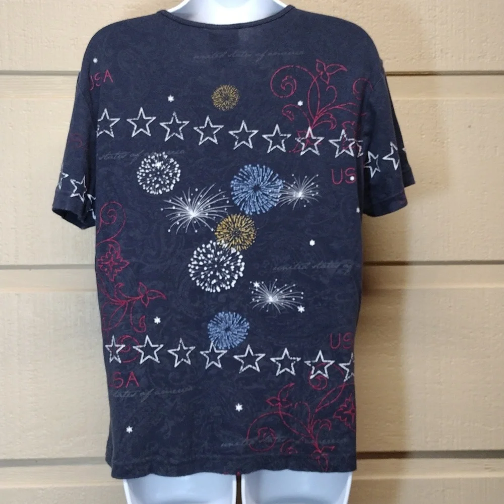 Patriotic God Bless America graphic tee L - Picture 5 of 6